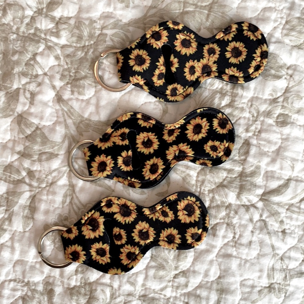 Chapstick Holder Keychain - Sunflower